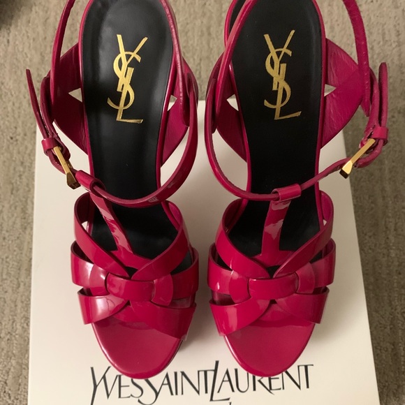 Yves Saint Laurent Shoes - Authentic Fuschia YSL tribute sandals